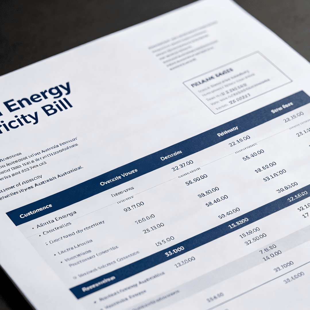 Electricity bill document example